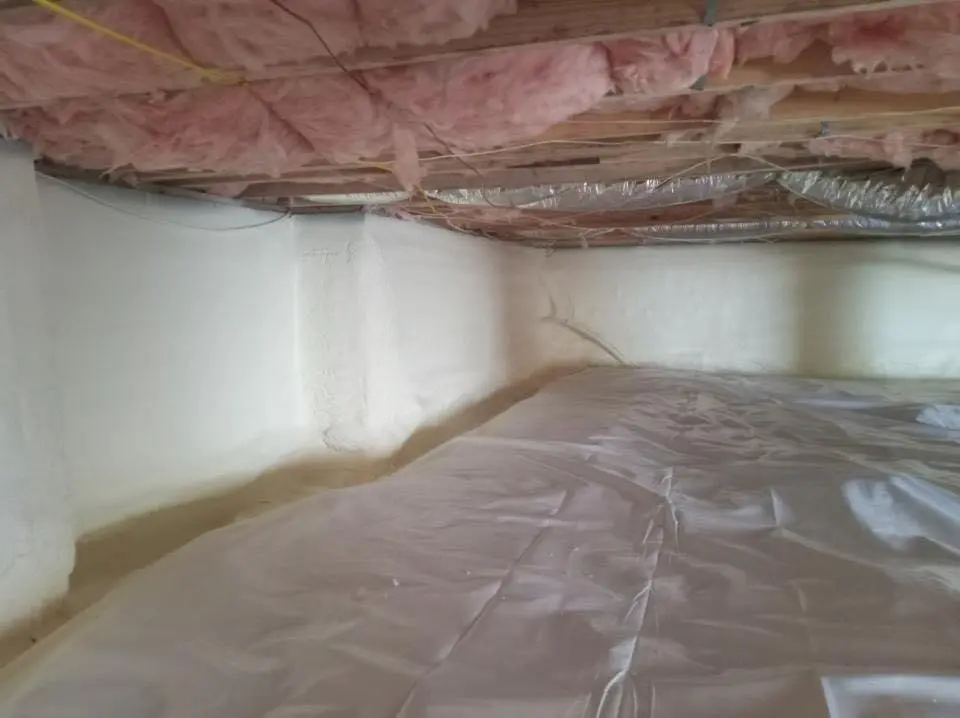 Crawl space encapsulation with closed-cell spray foam for Attic Insulation in Kennett